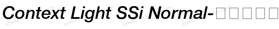 Context Light SSi Normal字体转换